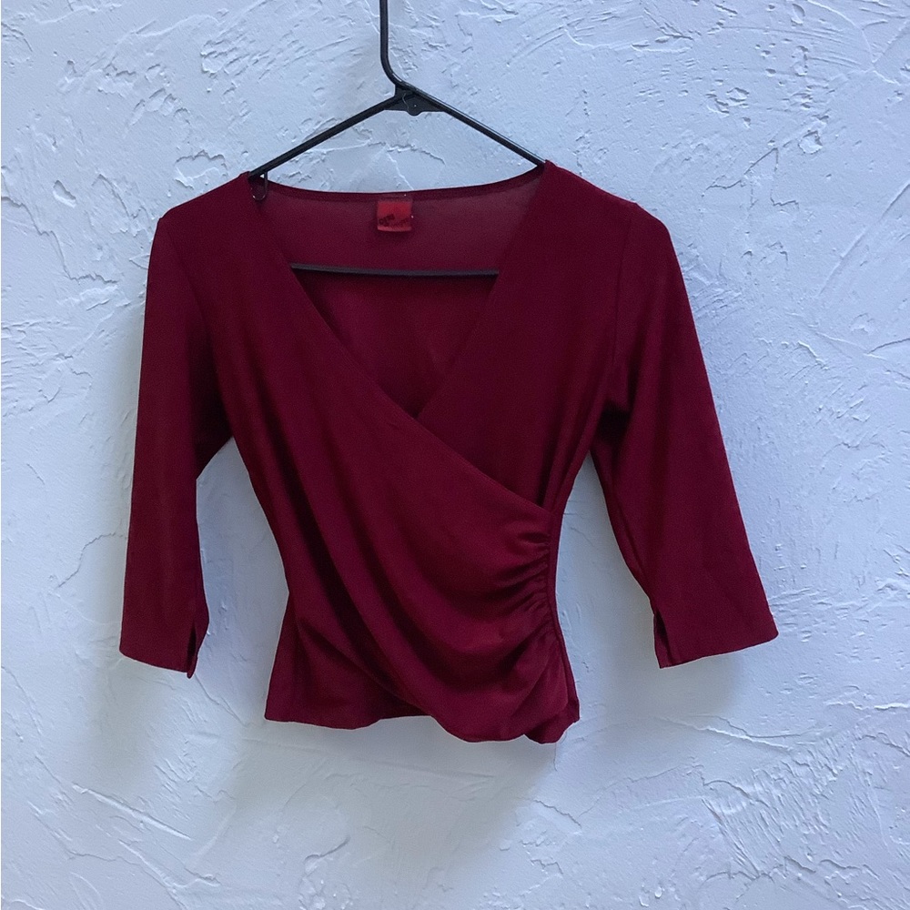 Burgundy top